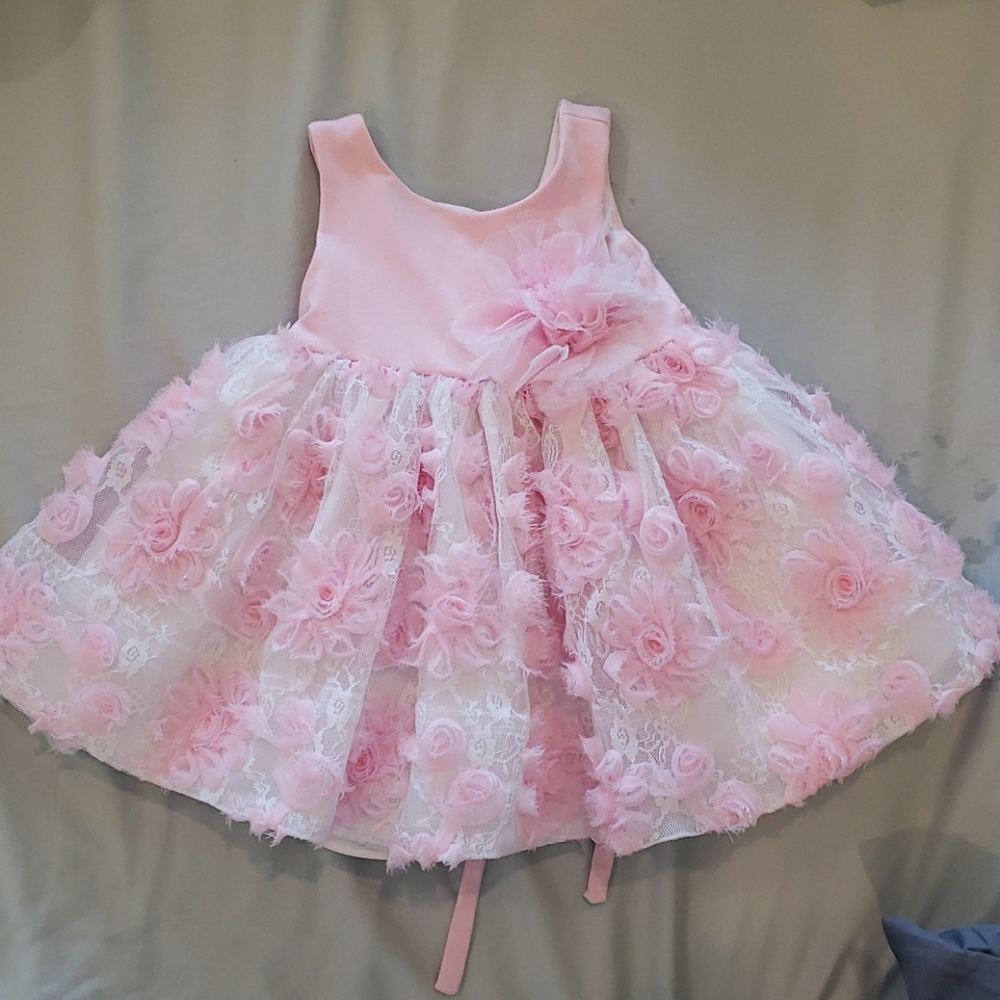 Kleinfeld 3D Floral Lace Dress